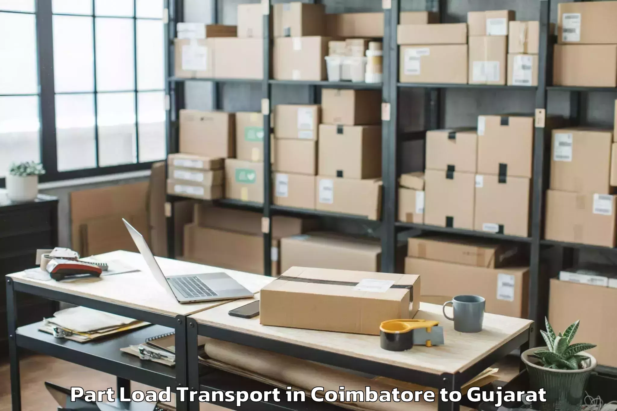 Leading Coimbatore to Siddhapur Part Load Transport Provider